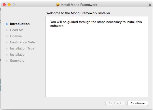 Mono framework installer